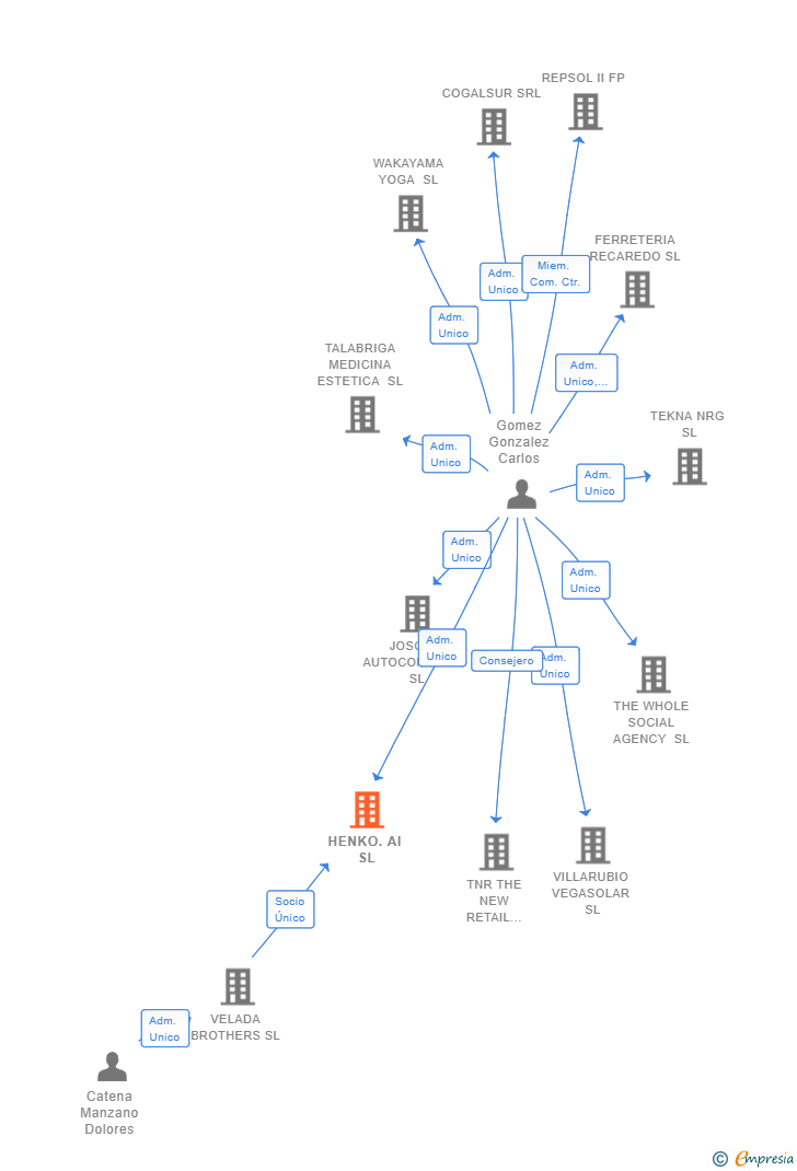 Vinculaciones societarias de HENKO.AI SL