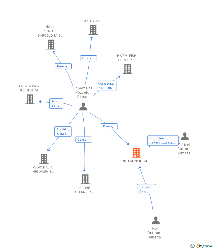 Vinculaciones societarias de NETGENTIC SL
