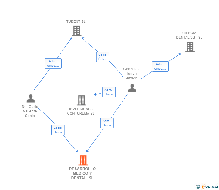 Vinculaciones societarias de DESARROLLO MEDICO Y DENTAL SL