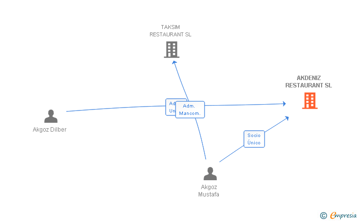 Vinculaciones societarias de AKGOZ COMERCIO SL