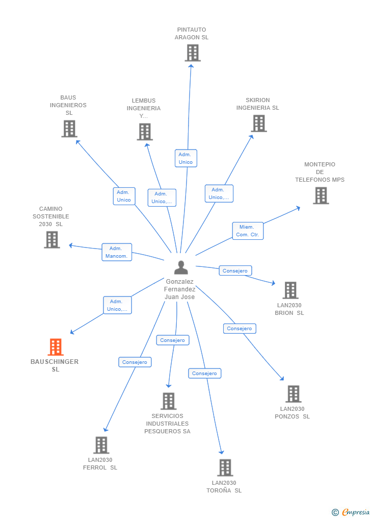 Vinculaciones societarias de BAUSCHINGER SL