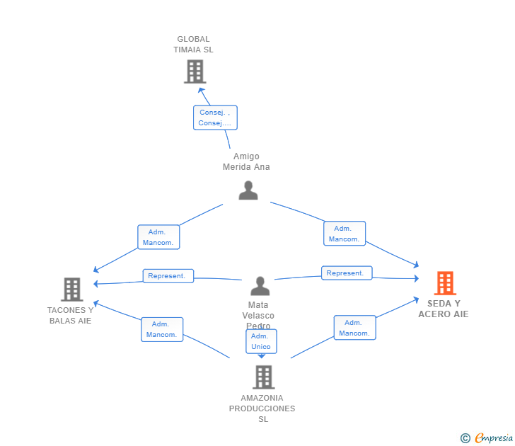 Vinculaciones societarias de SEDA Y ACERO AIE