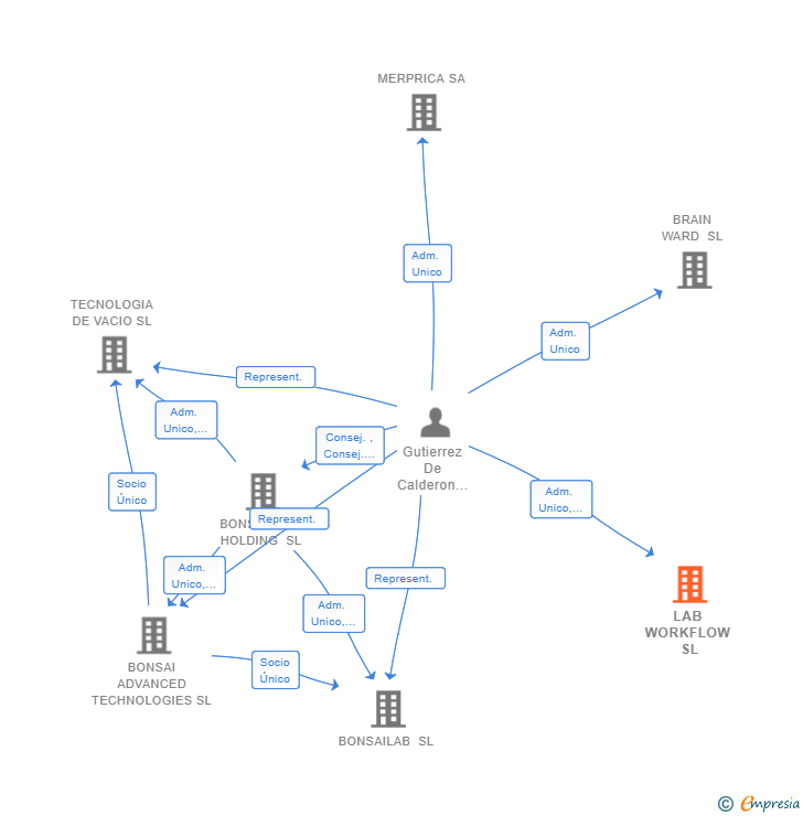 Vinculaciones societarias de LAB WORKFLOW SL