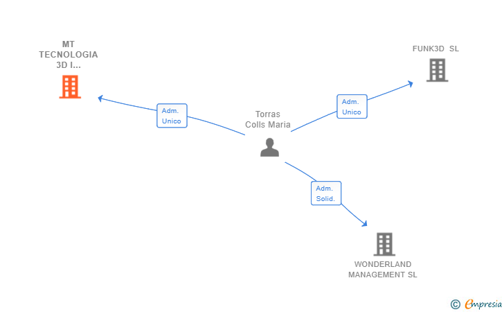 Vinculaciones societarias de MT TECNOLOGIA 3D I GESTIO SL