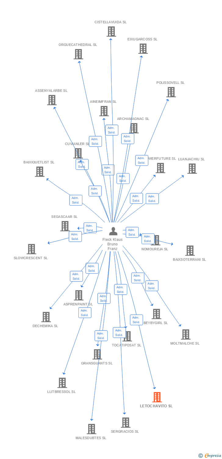 Vinculaciones societarias de LETOCHAVITO SL