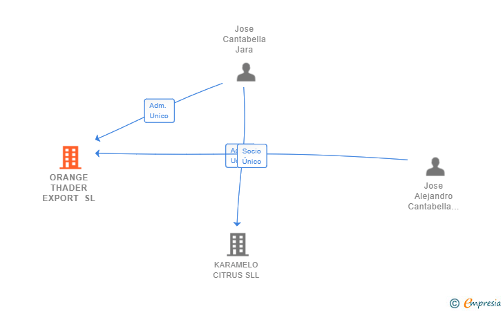 Vinculaciones societarias de ORANGE THADER EXPORT SL