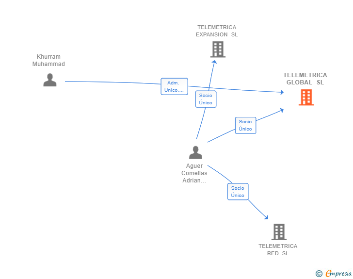 Vinculaciones societarias de TELEMETRICA GLOBAL SL