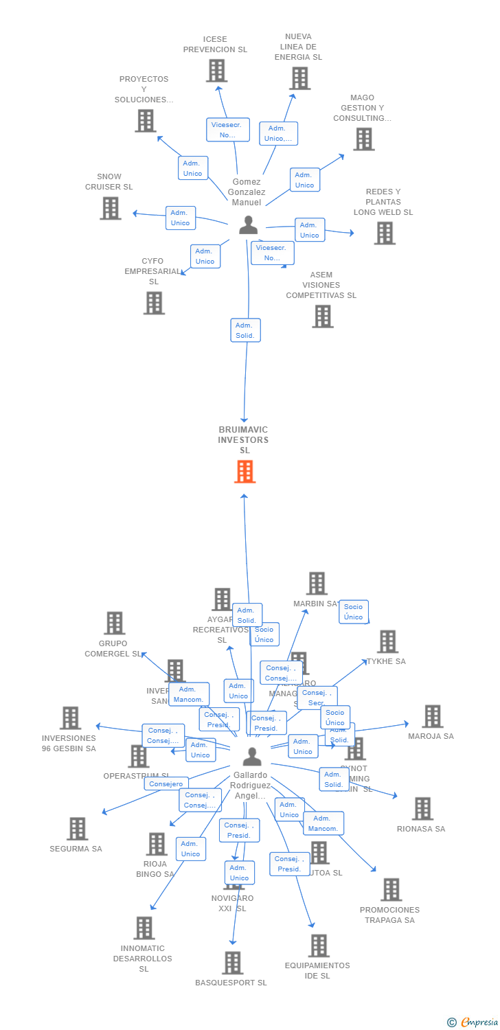 Vinculaciones societarias de BRUIMAVIC INVESTORS SL