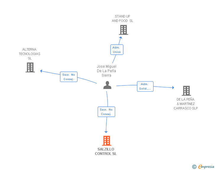 Vinculaciones societarias de SALZILLO CONTROL SL