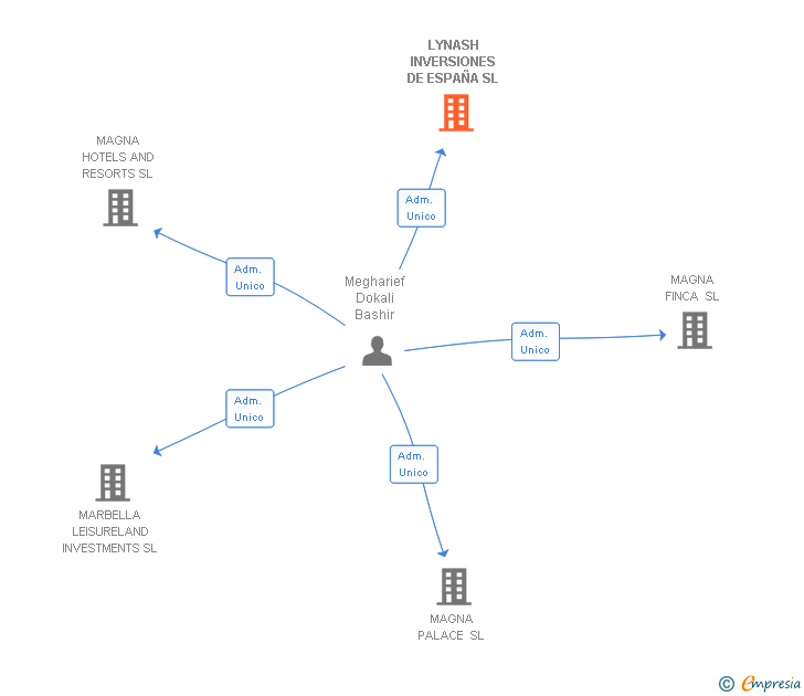 Vinculaciones societarias de LYNASH INVERSIONES DE ESPAÑA SL