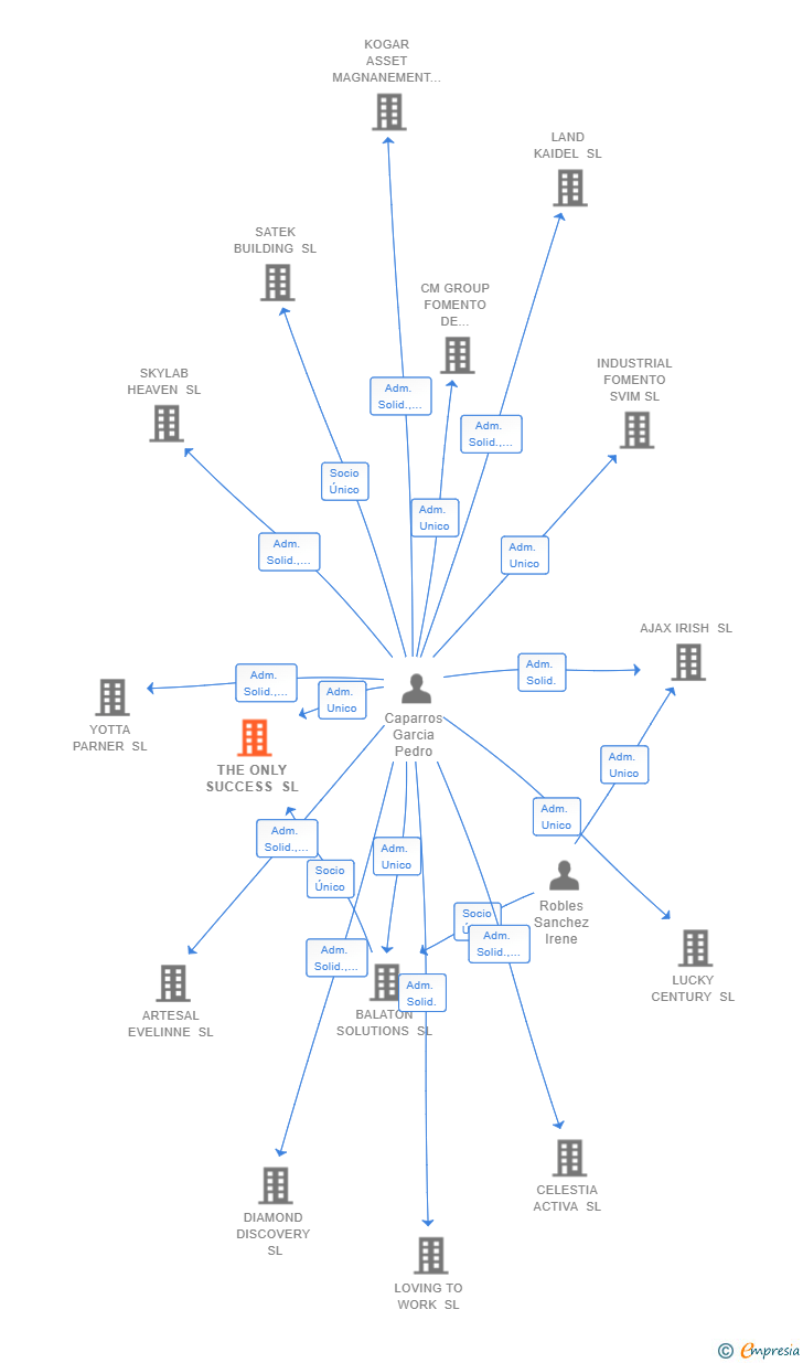 Vinculaciones societarias de THE ONLY SUCCESS SL