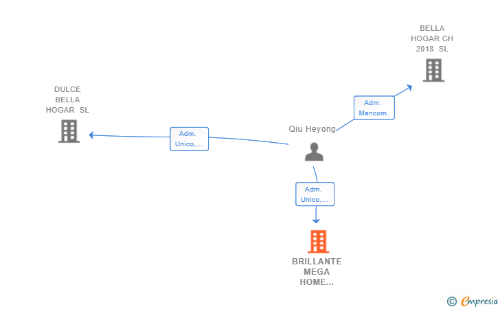 Vinculaciones societarias de BRILLANTE MEGA HOME 2017 SL