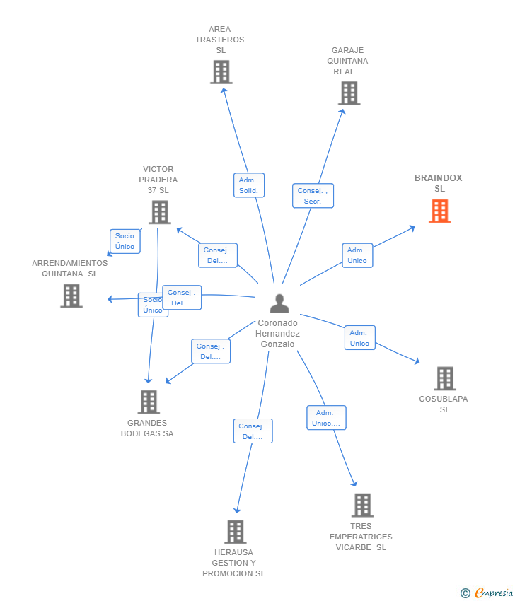 Vinculaciones societarias de BRAINDOX SL