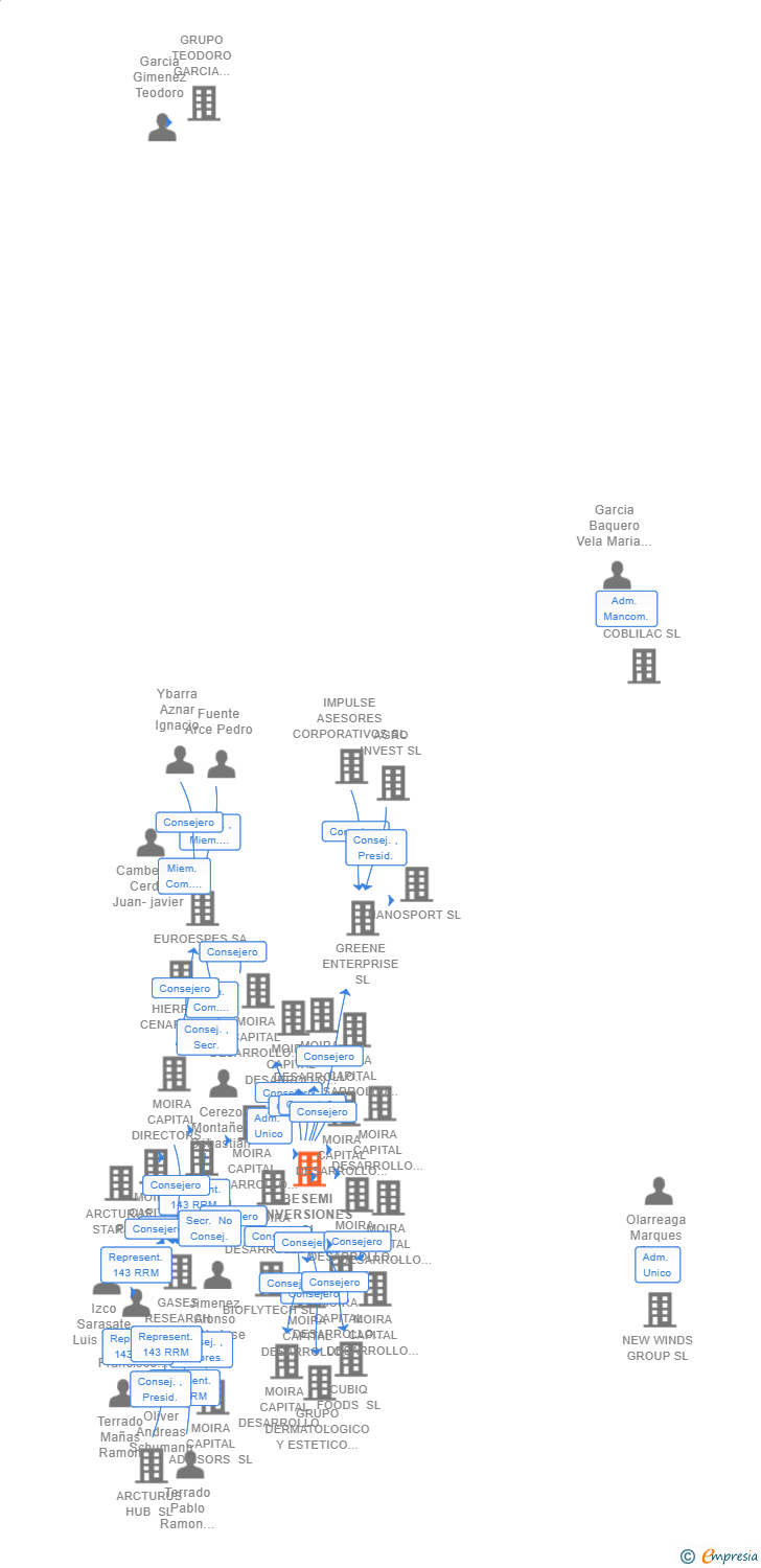 Vinculaciones societarias de BESEMI INVERSIONES SL