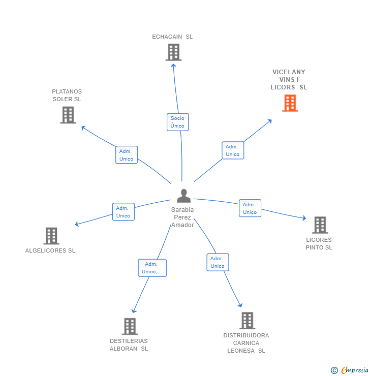 Vinculaciones societarias de VICELANY VINS I LICORS SL
