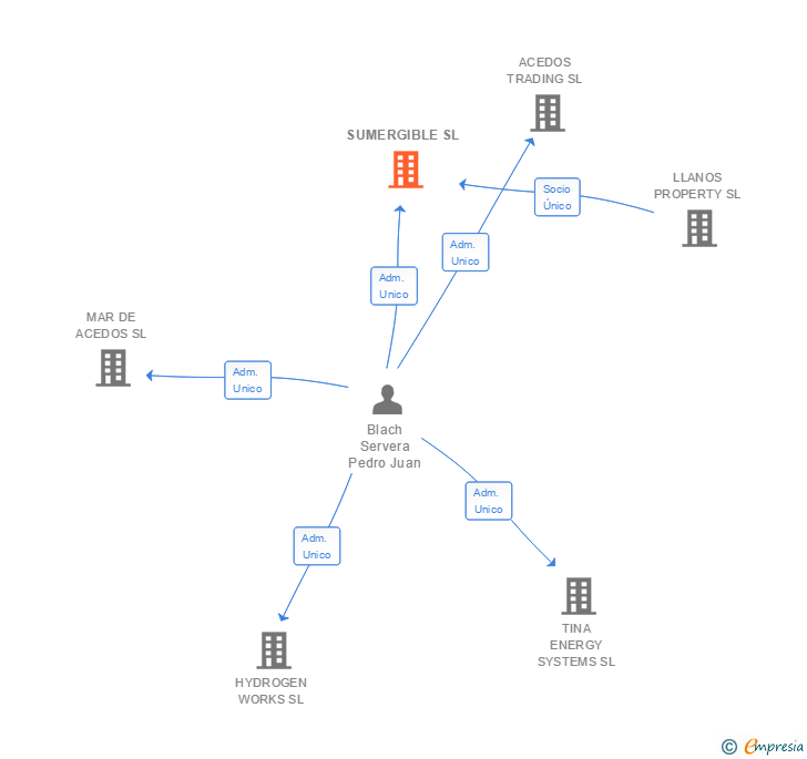 Vinculaciones societarias de SUMERGIBLE SL