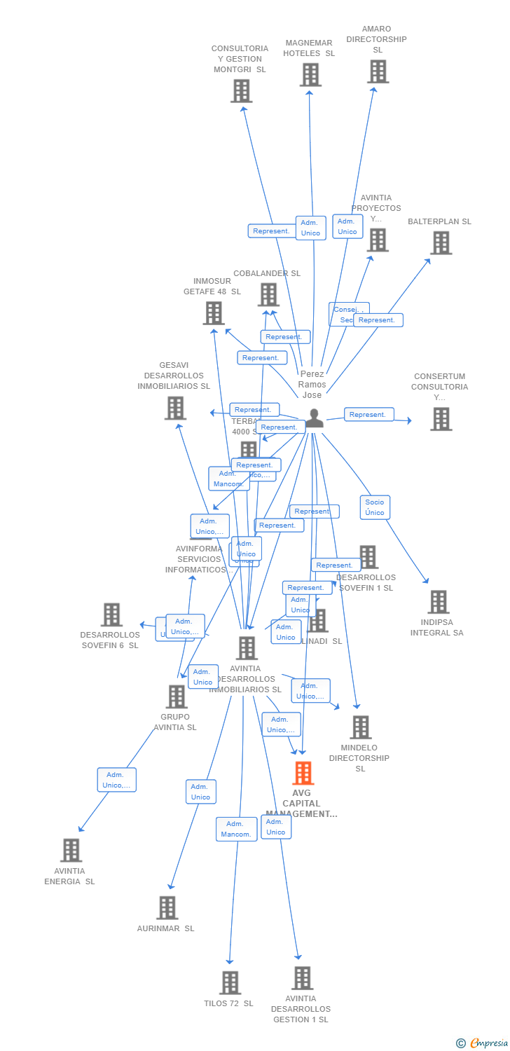 Vinculaciones societarias de AVG CAPITAL MANAGEMENT SL