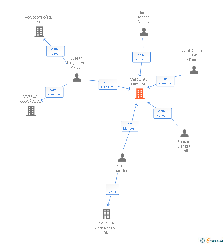 Vinculaciones societarias de VARIETAL BASE SL