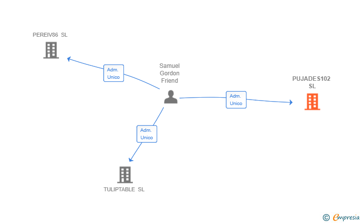 Vinculaciones societarias de PUJADES102 SL (EXTINGUIDA)