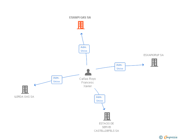 Vinculaciones societarias de ESXAPI GAS SA