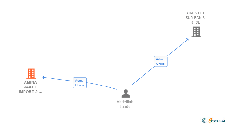 Vinculaciones societarias de AMINA JAADE IMPORT 3.0 SL