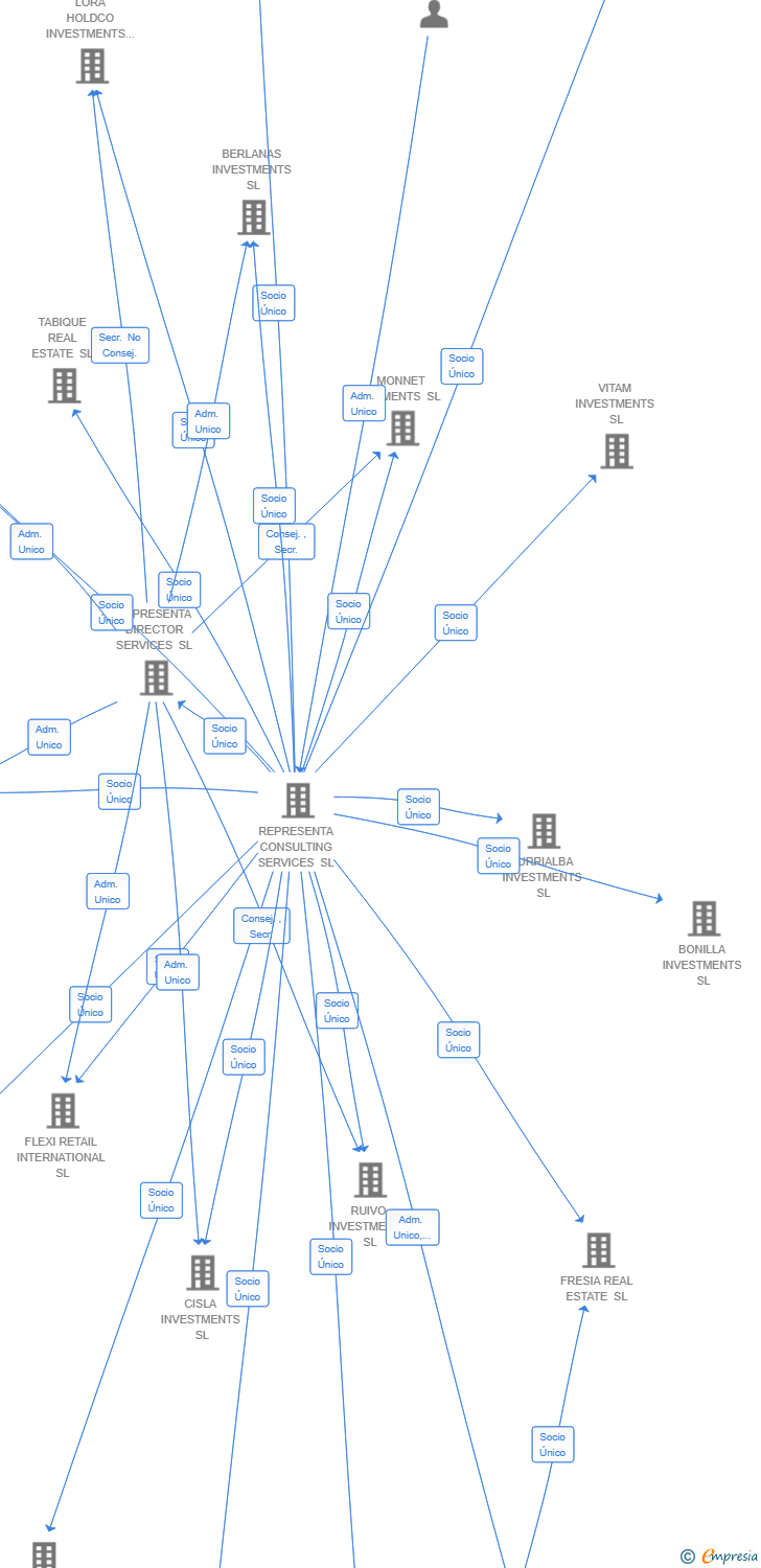 Vinculaciones societarias de MENDATA INVESTMENTS SL