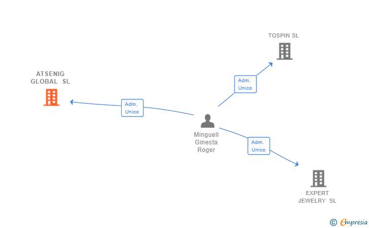 Vinculaciones societarias de ATSENIG GLOBAL SL