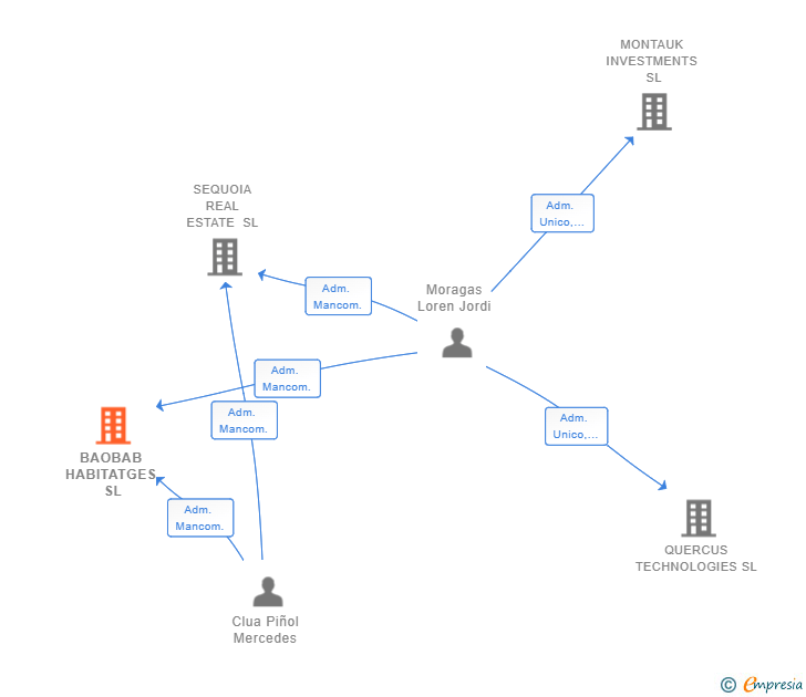 Vinculaciones societarias de BAOBAB HABITATGES SL (EXTINGUIDA)