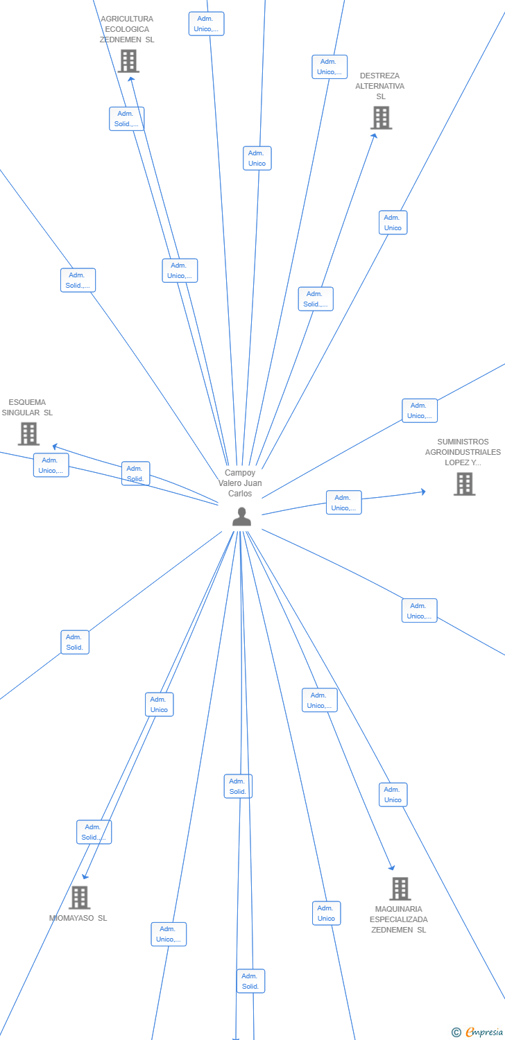 Vinculaciones societarias de REPRESENTACIONES LUNA 2030 SL