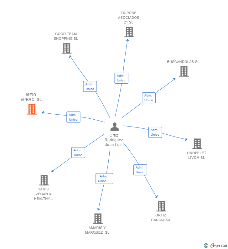 Vinculaciones societarias de MEID EPRAC SL