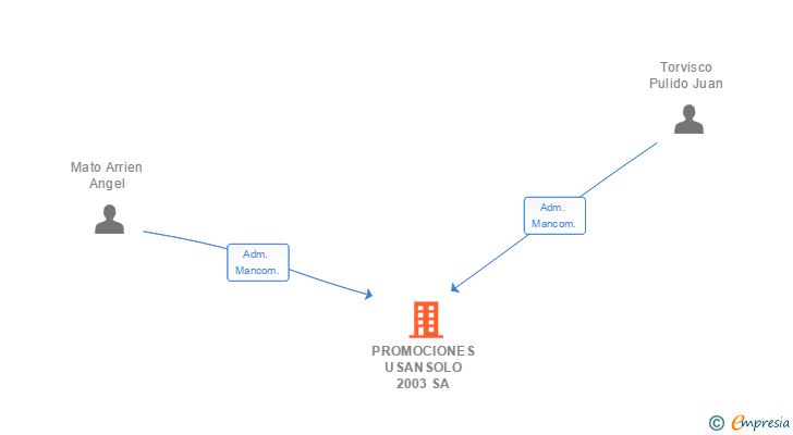 Vinculaciones societarias de PROMOCIONES USANSOLO 2003 SA