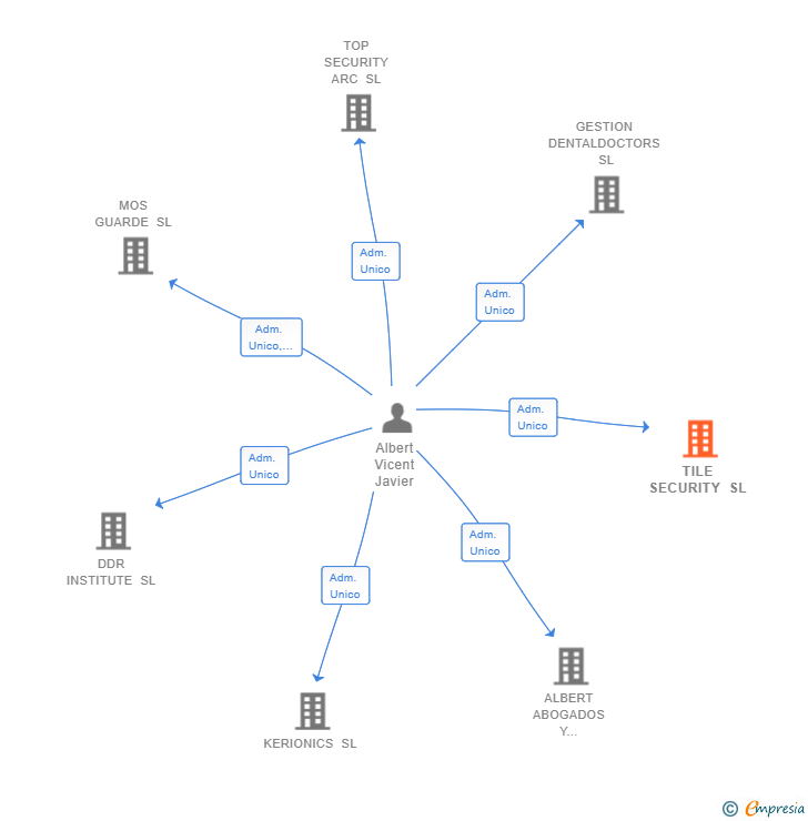 Vinculaciones societarias de TILE SECURITY SL