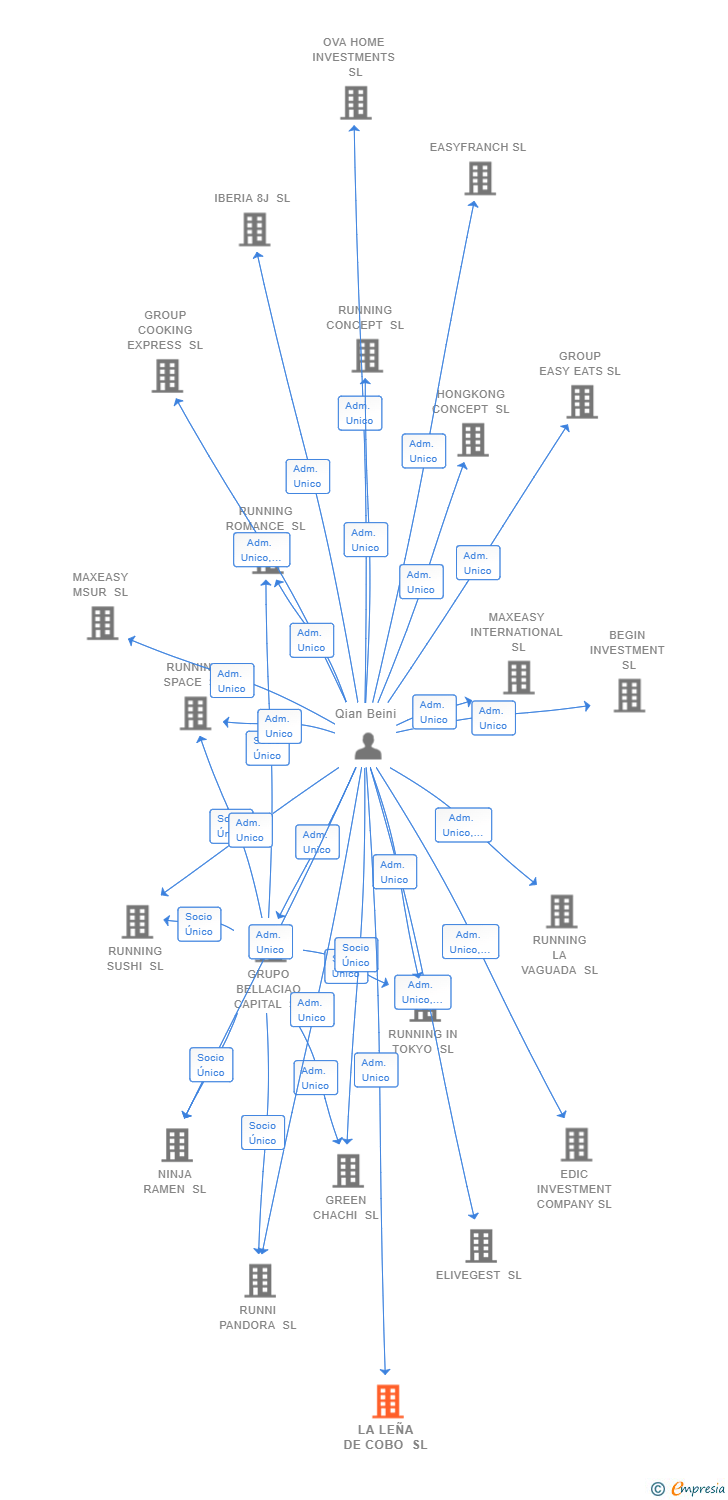 Vinculaciones societarias de LA LEÑA DE COBO SL