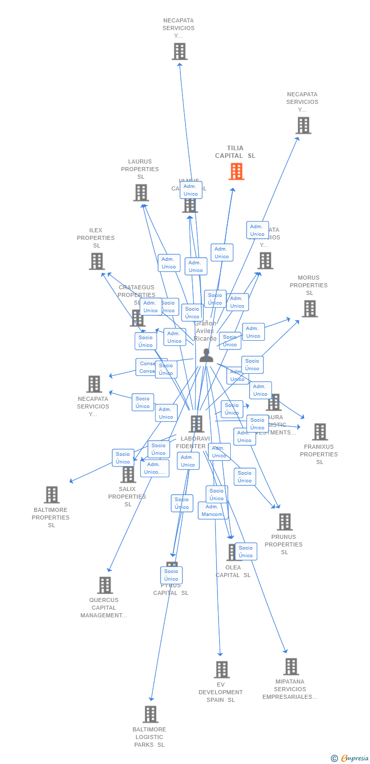 Vinculaciones societarias de TILIA CAPITAL SL