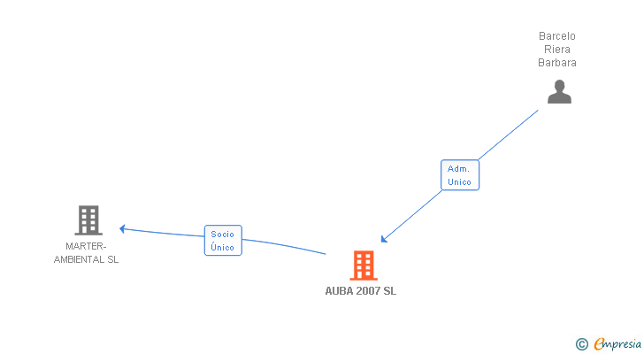 Vinculaciones societarias de AUBA 2007 SL