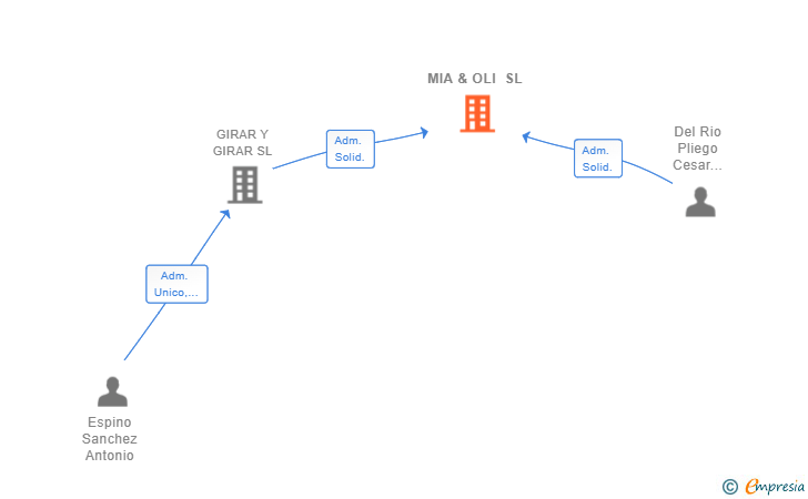 Vinculaciones societarias de MIA & OLI SL