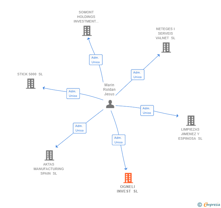 Vinculaciones societarias de OGNELI INVEST SL