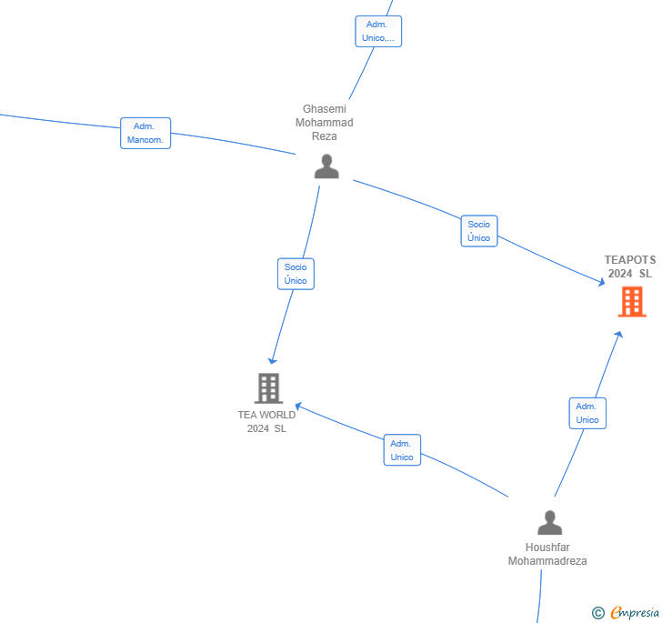Vinculaciones societarias de TEAPOTS 2024 SL