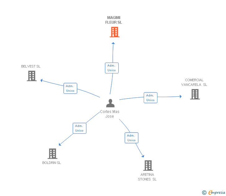 Vinculaciones societarias de MAGIMI FLEUR SL