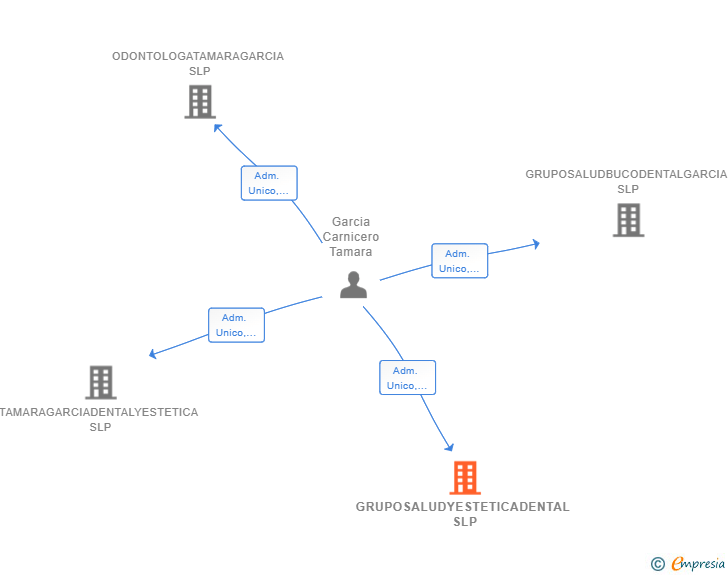 Vinculaciones societarias de GRUPOSALUDYESTETICADENTAL SLP