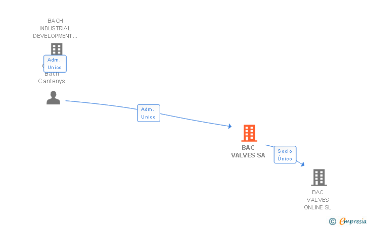 Vinculaciones societarias de BAC VALVES SA