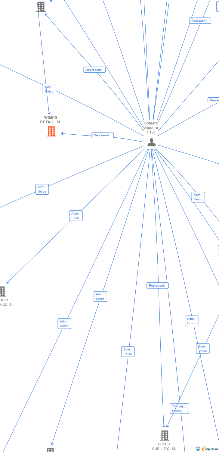 Vinculaciones societarias de WIMPS RETAIL SL