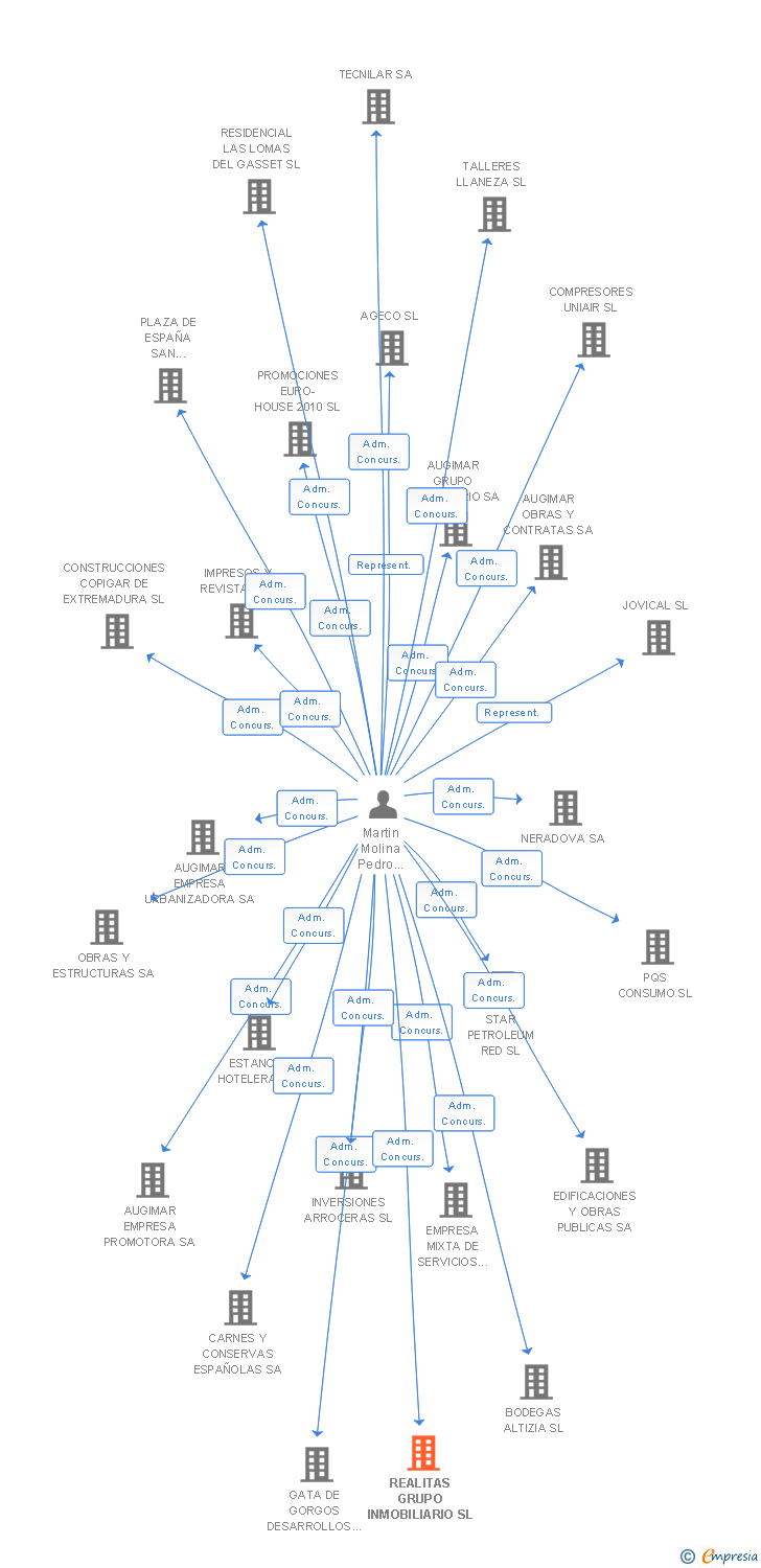 Vinculaciones societarias de REALITAS GRUPO INMOBILIARIO SL