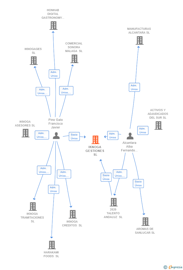 Vinculaciones societarias de IKNOGA GESTIONES SL