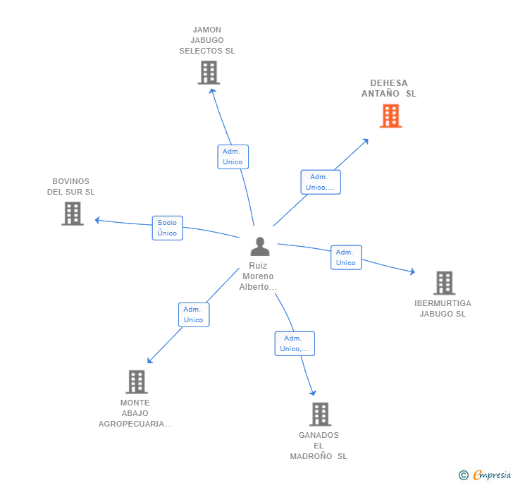 Vinculaciones societarias de DEHESA ANTAÑO SL