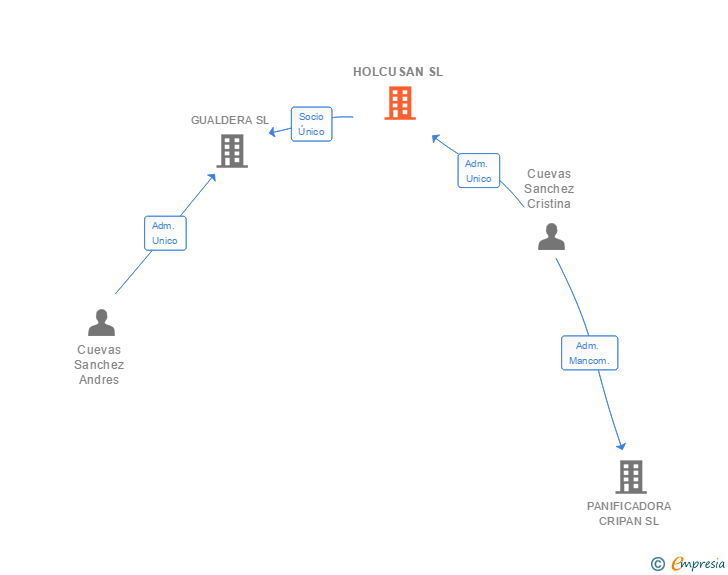 Vinculaciones societarias de HOLCUSAN SL