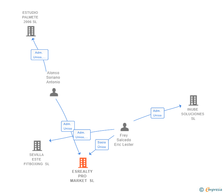 Vinculaciones societarias de ESREALTY PRO MARKET SL