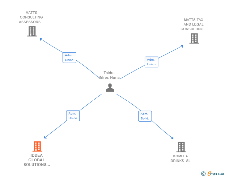Vinculaciones societarias de IDDEA GLOBAL SOLUTIONS SL