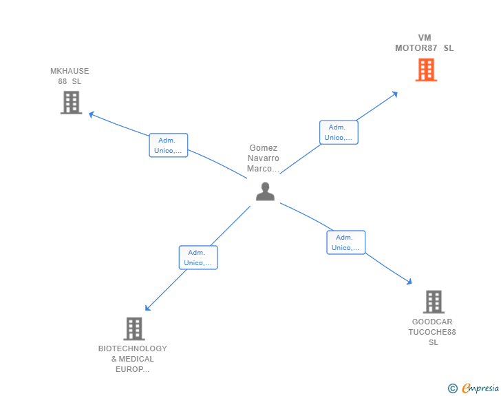 Vinculaciones societarias de VM MOTOR87 SL