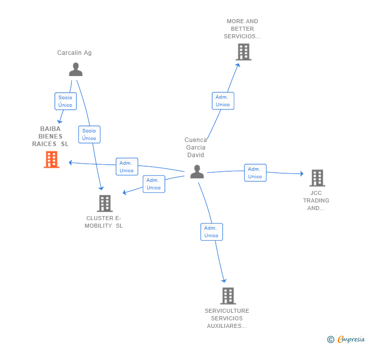 Vinculaciones societarias de BAIBA BIENES RAICES SL